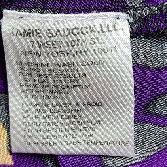 Jamie Sadock Womens Size S Quarter Zip Golf Top Purple black Animal Print - Picture 4 of 7